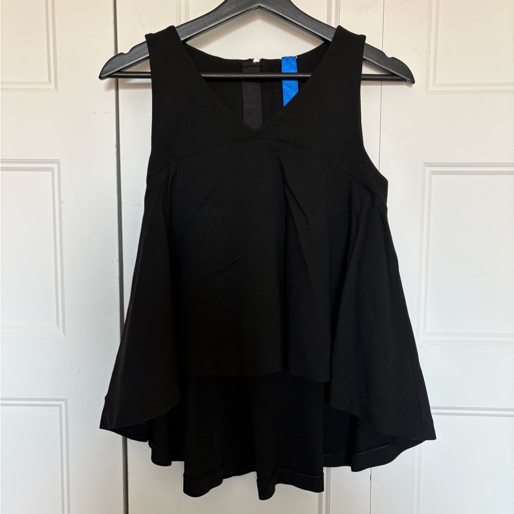 Kit and Ace Black Sleeveless Flowy Peplum Top